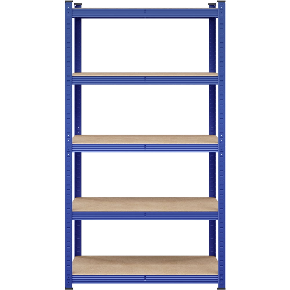 Yaheetech 5 Tier Metal Storage Rack with Adjustable Shelves, Set of 3, Blue