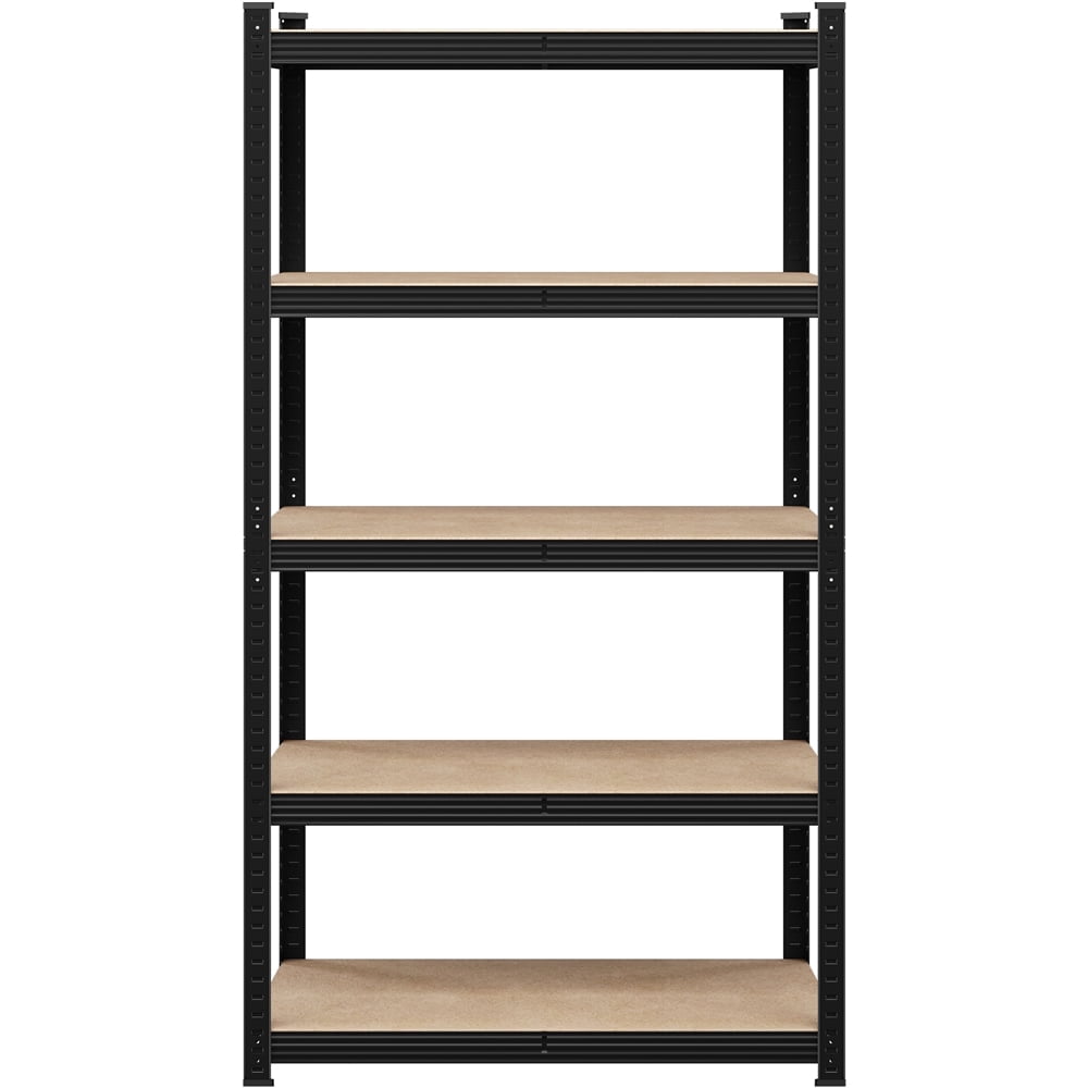 Yaheetech 5 Tier Metal Storage Rack with Adjustable Shelves, Set of 4, Black
