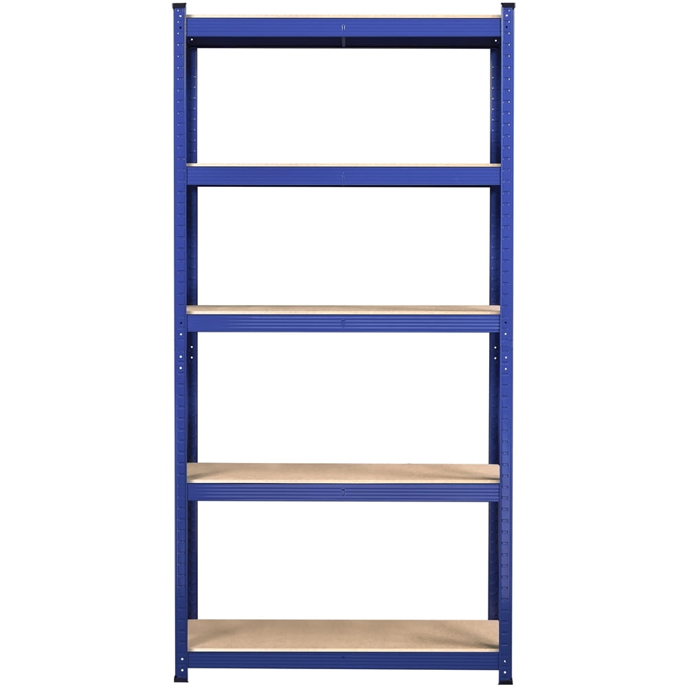 Yaheetech 5-Tier Steel Storage Rack with Adjustable Design, Blue ...