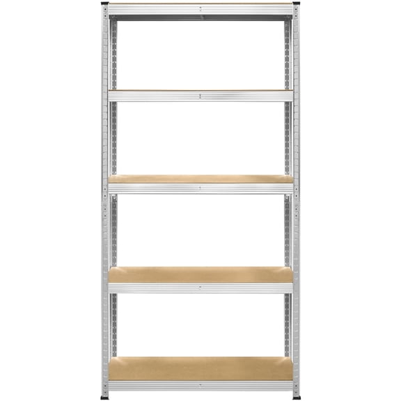 Yaheetech 5-Tier Steel Storage Rack with Adjustable Design, Silver