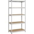 thumbnail image 1 of Yaheetech 5 Tiers Adjustable Metal Storage Shelving Heavy Duty Boltless Display Stand, Silver, 1 of 7