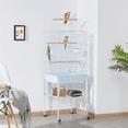 thumbnail image 1 of Yaheetech 53.5-inch Open Top Metal Birdcage with Detachable Stand, White, 1 of 11
