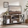thumbnail image 1 of Yaheetech 55in TV Stand TV Console Table Cabinet with Storage for 65 inch TV, Distressed Gray, 1 of 7