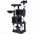 thumbnail image 1 of Yaheetech 64.5in Multi-level Large Cat Tree Condo Tower with Hammock Scratching Posts & Hammock, Black, 1 of 7