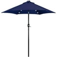 thumbnail image 1 of Topeakmart 7.5ft Patio Umbrella Outdoor Market Umbrella with 6 Ribs & 18 LED Solar Lights Navy Blue, 1 of 9