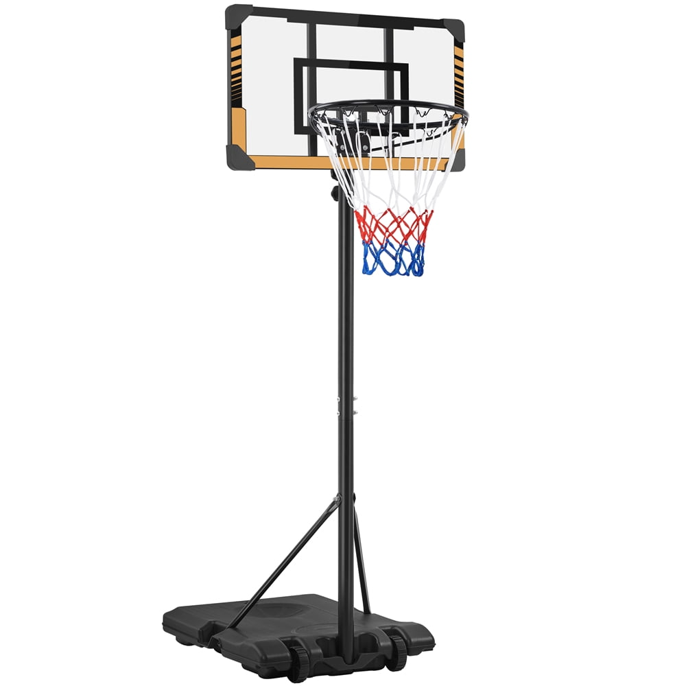Topeakmart 7′8′ Height Adjustable Portable Basketball Hoop PVC