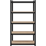 Topeakmart 71in 5-Tier Metal Boltless Storage Rack with Adjustable Shelves for Home Warehouse, Black