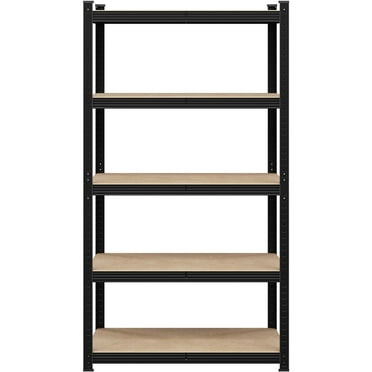 Topeakmart 71in 5-Tier Metal Boltless Storage Rack with Adjustable Shelves for Home Warehouse, Black