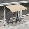 thumbnail image 1 of Yaheetech 78.7" L Manual Retractable Awning with Adjustable Height, Beige, 1 of 7
