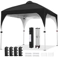 thumbnail image 1 of Yaheetech 8x8 Ft Instant Pop Up Canopy with Roller Bag & Sandbags, Black, 1 of 7