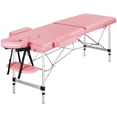 thumbnail image 1 of Topeakmart Adjustable Massage Bed Portable Massage Table Spa Table with Headrest/Armrest/Hand Pallet Pink, 1 of 8