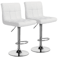 thumbnail image 1 of Topeakmart Bar Stool with Adjustable Height, White, Set of 2, 1 of 7