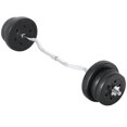 Topeakmart Standard Lifting Barbell Set with Weights for Home Gym and