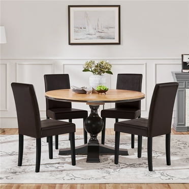 Topeakmart Dining Chair, Set of 4, Brown