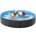 thumbnail image 1 of Topeakmart Foldable Pet Swimming Pool PVC Water Pond for Dogs/Cats/Kids, Black, XL, 55'', 1 of 12