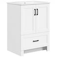thumbnail image 1 of Topeakmart Freestanding Bathroom Vanity with Drawer, White, 1 of 14