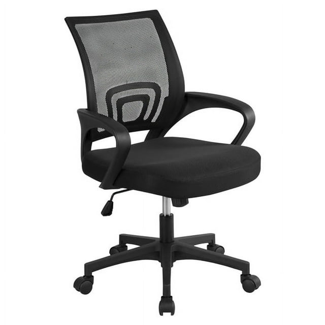 Topeakmart Manager's Chair with Lumbar Support & Reclining, 276 lb. Capacity, Black