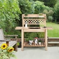 thumbnail image 1 of Topeakmart Natural Fir Potting Bench, 1 of 14