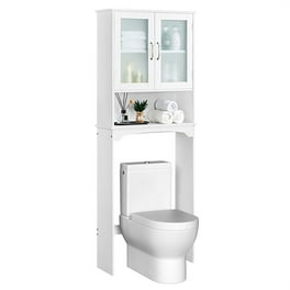 Dropship Over-The-Toilet Storage Cabinet With 2 Side Doors; Freestanding  Toilet Cabinet Organizer With Adjustable Shelves & Paper Holder; Bathroom  Space Saver With Pull-Down Door; Toilet Rack; White to Sell Online at a