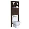 thumbnail image 1 of Yaheetech Over-the-Toilet Storage w/ Cabinet & 2 Open Shelves, Espresso, 1 of 10