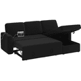 thumbnail image 1 of Topeakmart Reversible L-Shaped Sectional Sofa Bed with USB & Type-C Ports, Black, 1 of 13