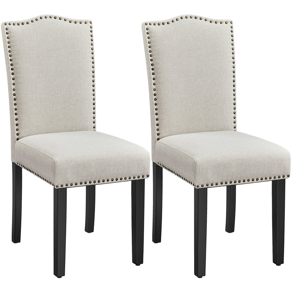 Topeakmart Set of 2 Durable Dining Chairs, Armless with Solid Room Legs