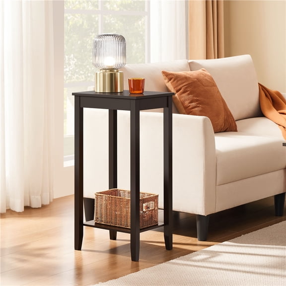 Topeakmart Small End Table Coffee Table Stand Nightstand Accent Table Living Room Bedside Sofa Table, Dark Coffee