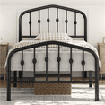 thumbnail image 1 of Topeakmart Metal Bed Frame with Arched Headboard and Footboard, Black, Twin, 1 of 8
