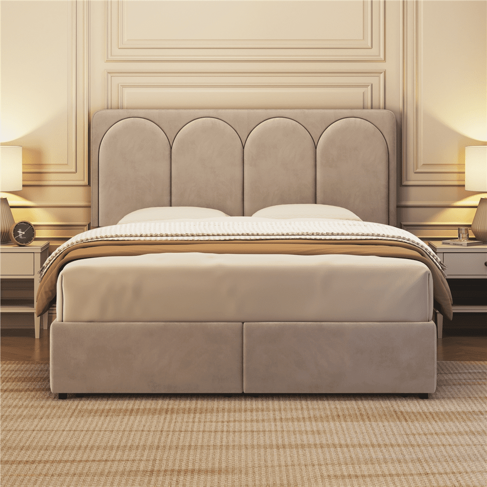 Topeakmart-Upholstered-Bed-