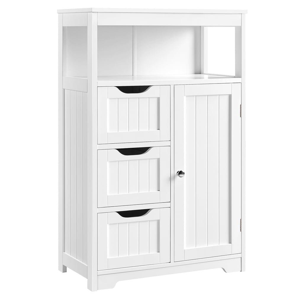 Topeakmart Wooden Bathroom Cabinet Storage Floor Cabinet with 4