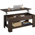 thumbnail image 1 of Yaheetech 47.5in Wooden Lift Top Coffee Table with Hidden Compartment for Living Room, Espresso, 1 of 8
