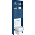 thumbnail image 1 of Topeakmart Wooden Over-the-Toilet Storage Cabinet & 2 Open Shelves for Bathroom, Navy Blue, 1 of 15