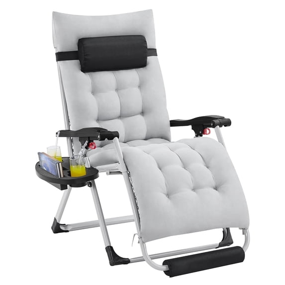 Yaheetech Zero Gravity Recliner with Cotton-padded Mattress, Gray