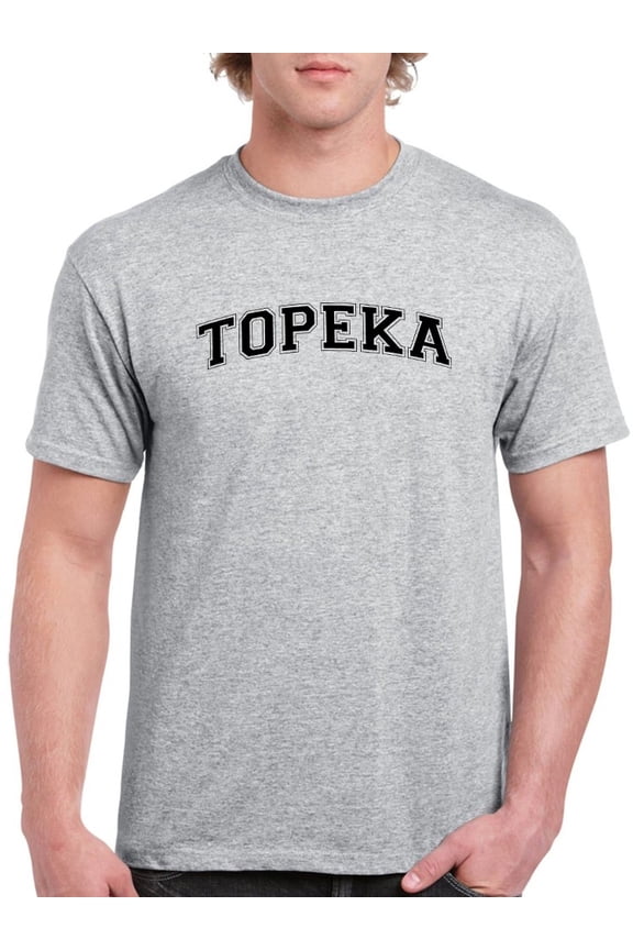 Topeka Text. Men T-Shirt, Male Medium