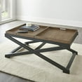 thumbnail image 1 of Topeka Walnut and Ebony Solid Wood Cocktail Table, 1 of 14