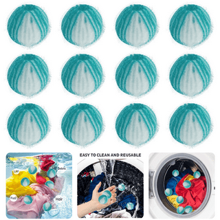 WEIYIN 3Pack Reusable Dryer Balls, Pet Hair Remover for LaundryReusable Lint Remover, Washing Machine Hair Catcher, Washing Balls Dryer Balls, Blue