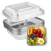 Topekada 15 Pack Square Aluminum Foil Pans with Lids,8x8 Disposable Heavy Duty Aluminum Baking with Covers - Disposable Baking Pans for Air Fryer, Oven, Cooking