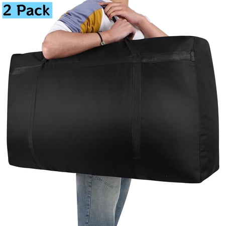 Topekada 2 Pack 180L Heavy Duty Moving Bags, Extra Large Storage Bags with Zippers and Carrying Handles, Waterproof Storage Totes Moving Boxes Foldable Duffel Bag for Travel, Dorm
