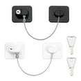 thumbnail image 1 of Topekada 2 Pack Cabinets Lock with Keys, Refrigerator Lock Freezer Lock for Toddler, Child, Adult, Multi Purpose Baby Kid Safety Deep Freezer Fridge Lock with a Key, 1 of 7