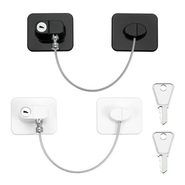 Topekada 2 Pack Cabinets Lock with Keys, Refrigerator Lock Freezer Lock for Toddler, Child, Adult, Multi Purpose Baby Kid Safety Deep Freezer Fridge Lock with a Key