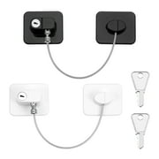 Topekada 2 Pack Cabinets Lock with Keys, Refrigerator Lock Freezer Lock for Toddler, Child, Adult, Multi Purpose Baby Kid Safety Deep Freezer Fridge Lock with a Key