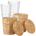 thumbnail image 1 of Topekada 2 Pack Wicker Trash Cans with Removable Lids and Liner, 1.9 and 2.7 Gallons Handmade Woven Waste Baskets with Stainless Steel Frames, Garbage Wastebaskets for Kitchen Bathroom Bedroom, 1 of 7