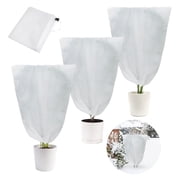 Topekada 3 Pack Plant Covers Freeze Protection,40" x 31" Winter Plant Frost Covers with Zipper Drawstring Reusable Warm Blanket Jacket for Plants Shrub Fruit TreesSmall x3
