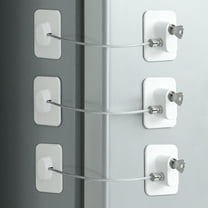 Topekada 3 Pack Refrigerator Lock with Keys, Cabinets Locks Freezer Lock Door Lock for Toddler, Child, Multi-Purpose Baby Kid Safety Deep Freezer Fridge Lock with a Key