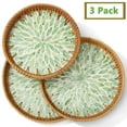 thumbnail image 1 of Topekada 3-Pack Decorative Rattan Trays for Coffee Table with Mother of Pearl Inlay, Handwoven Natural Wicker Serving Trays in 3 Sizes for Home Decor, Housewarming Gifts and Beverage Service, 1 of 7