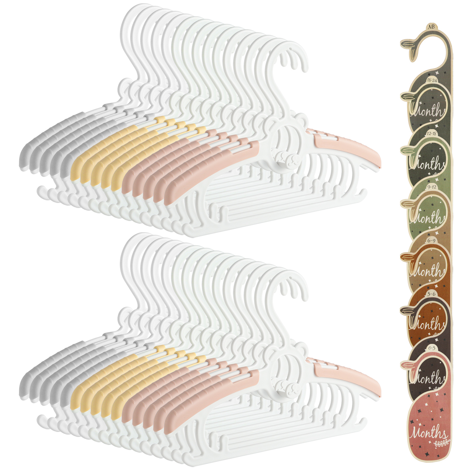 Topekada 30 Pack Baby Nursery Closet Hangers, Ultra Thin NonSlip and