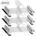 thumbnail image 1 of Topekada 30 Pack Pants Hangers Space Saving, 9-11 Inch Non Slip Stainless Steel Metal Pants Hanger with Clips, Clothes Hangers for Shorts, Skirt, Bottoms, Jeans, 1 of 6