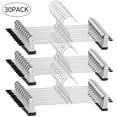 thumbnail image 1 of Topekada 30 Pack Pants Hangers Space Saving, 9-11 Inch Non Slip Stainless Steel Metal Pants Hanger with Clips, Clothes Hangers for Shorts, Skirt, Bottoms, Jeans, 1 of 6