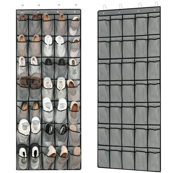 Topekada 35 Large Pockets Over The Door Shoe Organizer, Closet Shoe Organizer, Shoes Hanger Organizers Storage Holder for Back of Door and 4 Metal Hook