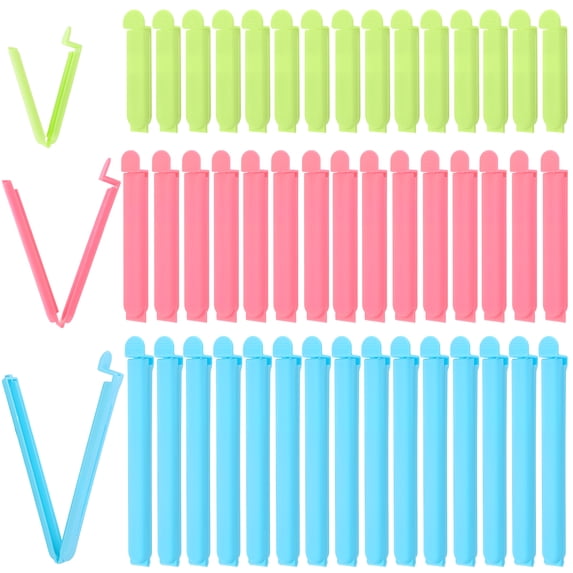 Topekada 48 Pcs Plastic Chip Clips for Food Packages, Thickened Snack ...